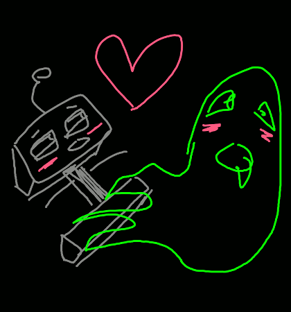 slime and box in love